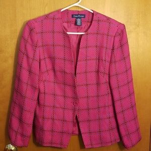 Evan-Picone bright pink striped blazer 6